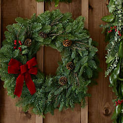 Teufel 22" Fresh Adirondack Christmas Wreath, alternative image