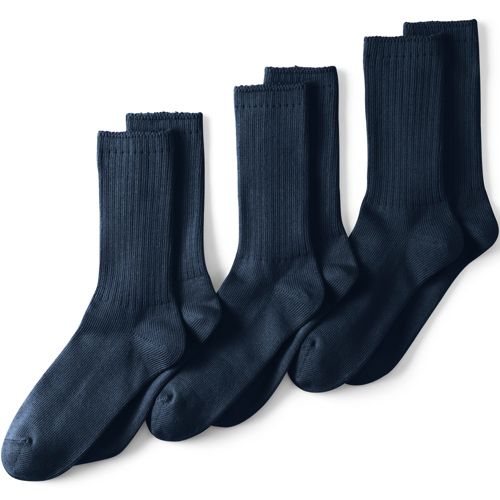 Men's Ribbed Cotton-rich Socks, 3-pack