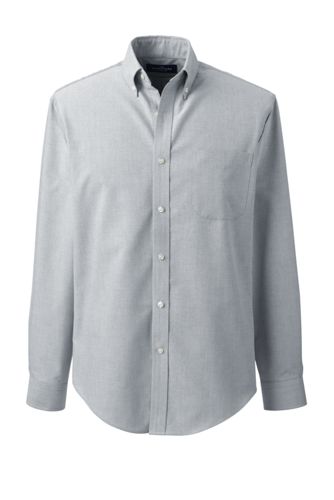 lands end mens white dress shirts