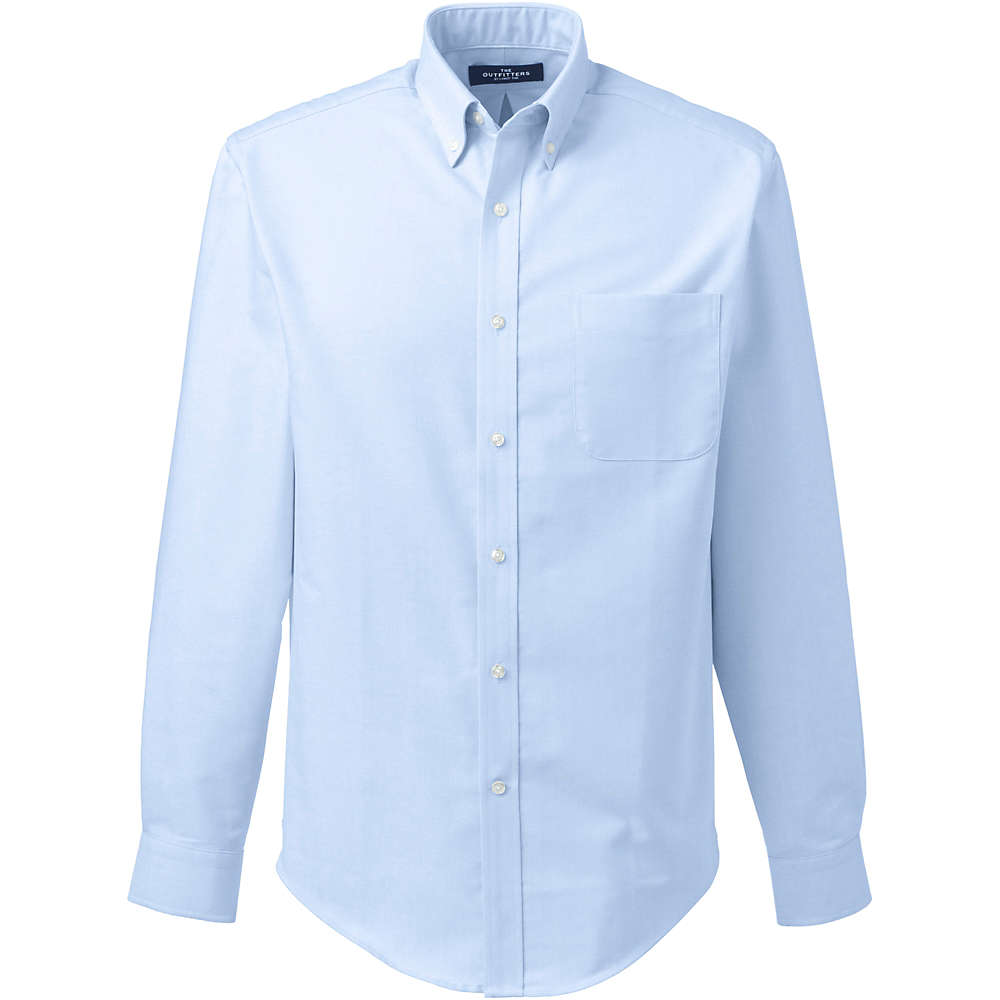 Men's Tailored Fit Long Sleeve Buttondown Oxford Dress Shirt, Front