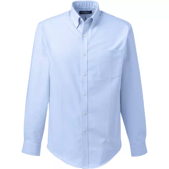 School Uniform Men's Tailored Fit Long Sleeve Buttondown Oxford Dress Shirt - primary