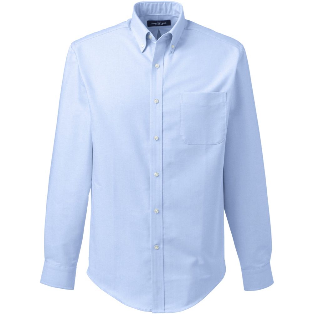 School Uniform Men's Tailored Fit Long Sleeve Buttondown Oxford Dress Shirt