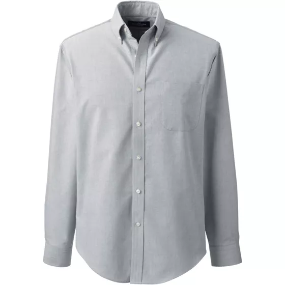 Men's Tall Tailored Fit Long Sleeve Buttondown Oxford Dress Shirt - primary