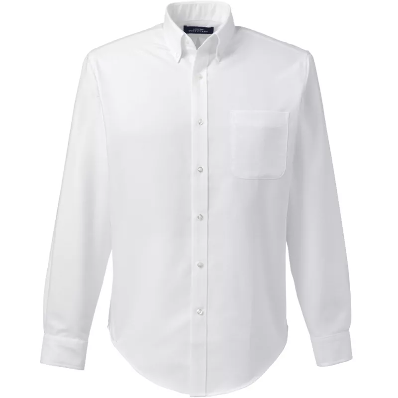 Men's Tall Tailored Fit Long Sleeve Buttondown Oxford Dress Shirt, Front