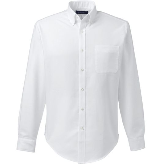 white dress shirt mens near me Ash & Erie White Wrinkle Resistant Dress Shirt for Short Men White / 15 / Standard