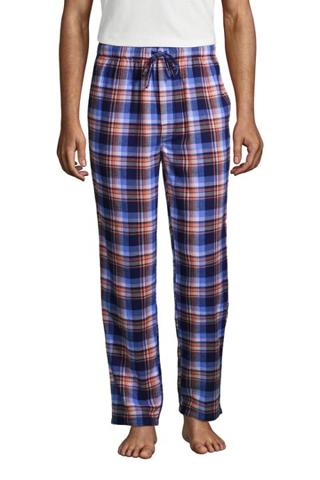 New Mens Pyjama Bottom Cotton Woven Check Pyjama Sleeping PJs Blue Bottom Pants