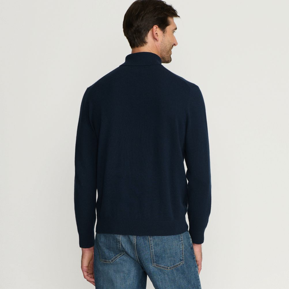 Men's Fine Gauge Cashmere Turtleneck Sweater | Lands' End
