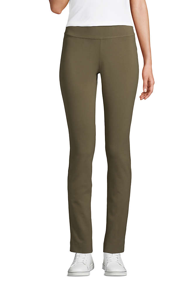 Lands' End Women's Starfish Mid Rise Slim Leg Elastic Waist Pull On Pants Lands' End Women's Starfish Mid Rise Slim Leg Elastic Waist Pull On Pants