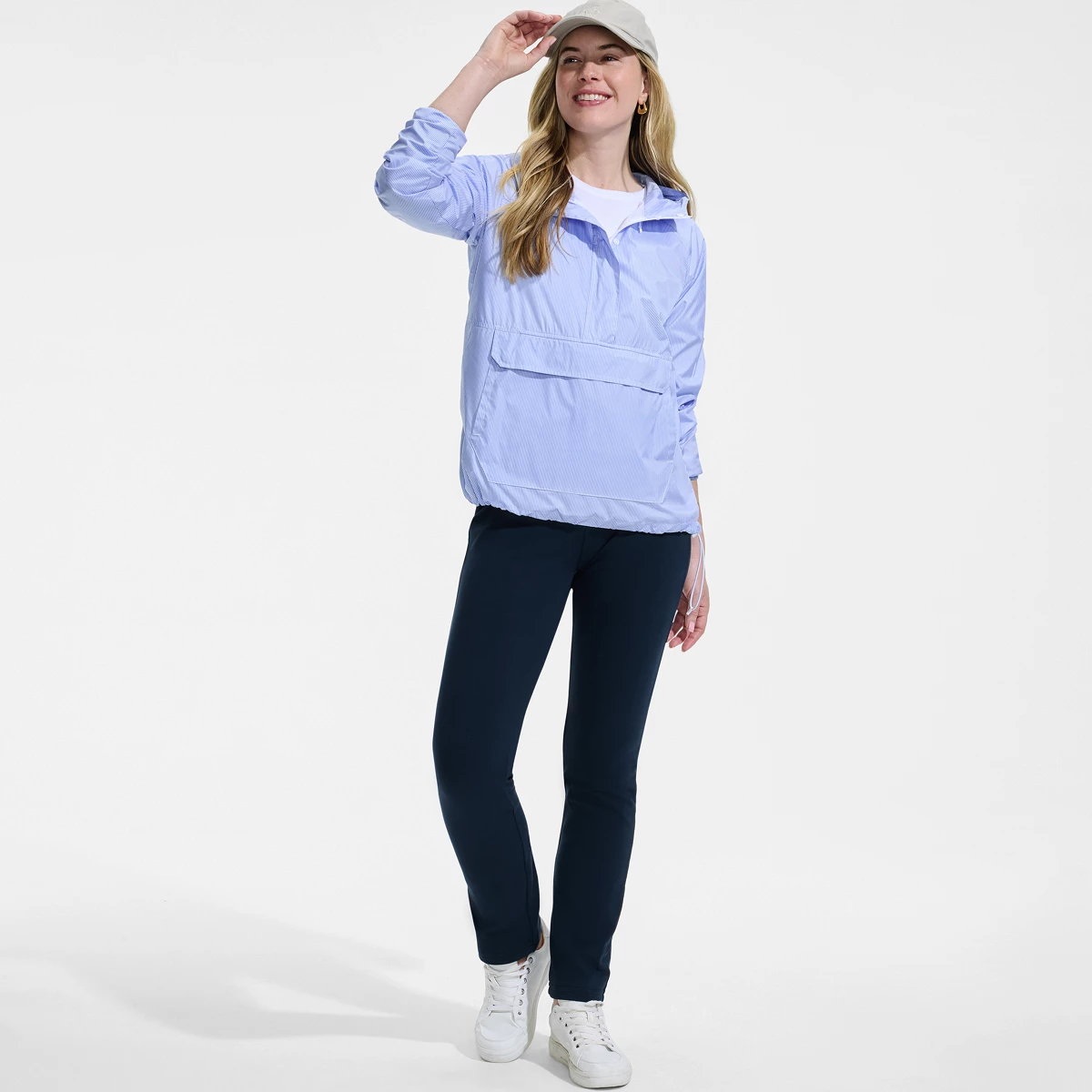 Women's Tall Starfish Mid Rise Slim Leg Pants — Radiant Navy by Lands' End