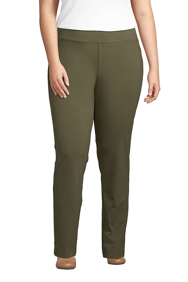 Lands' End Women's Starfish Mid Rise Slim Leg Elastic Waist Pull On Pants Lands' End Women's Starfish Mid Rise Slim Leg Elastic Waist Pull On Pants