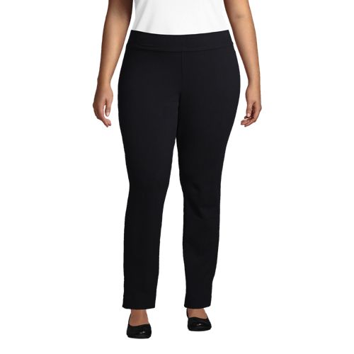 Women's Plus Size Starfish Mid Rise Slim Leg Elastic Waist Pull On Pants |  Lands' End