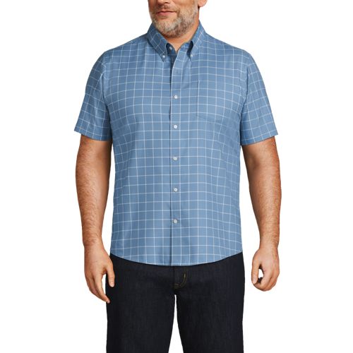 Men's Big and Tall Short Sleeve Traditional Fit No Iron Sportshirt