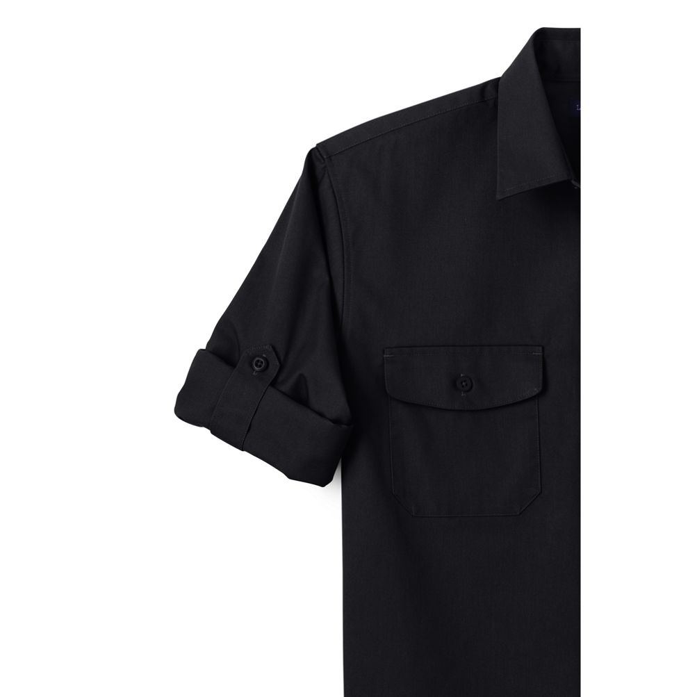 Men's Big Long Sleeve Straight Collar Work Shirt