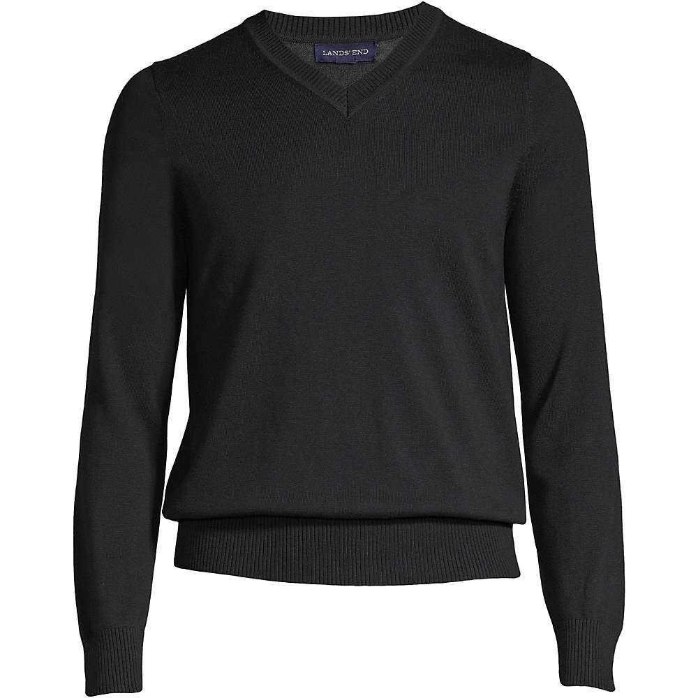 Men's Big Cotton Modal V-neck Sweater, Front