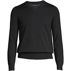Men's Big Cotton Modal V-neck Sweater, Front
