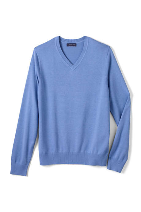 Men's Cotton Modal Long Sleeve V-neck Sweater