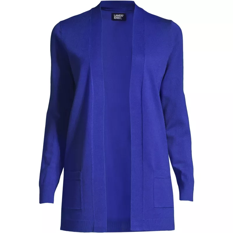 Women's Plus Size Performance Long Open Cardigan, Front
