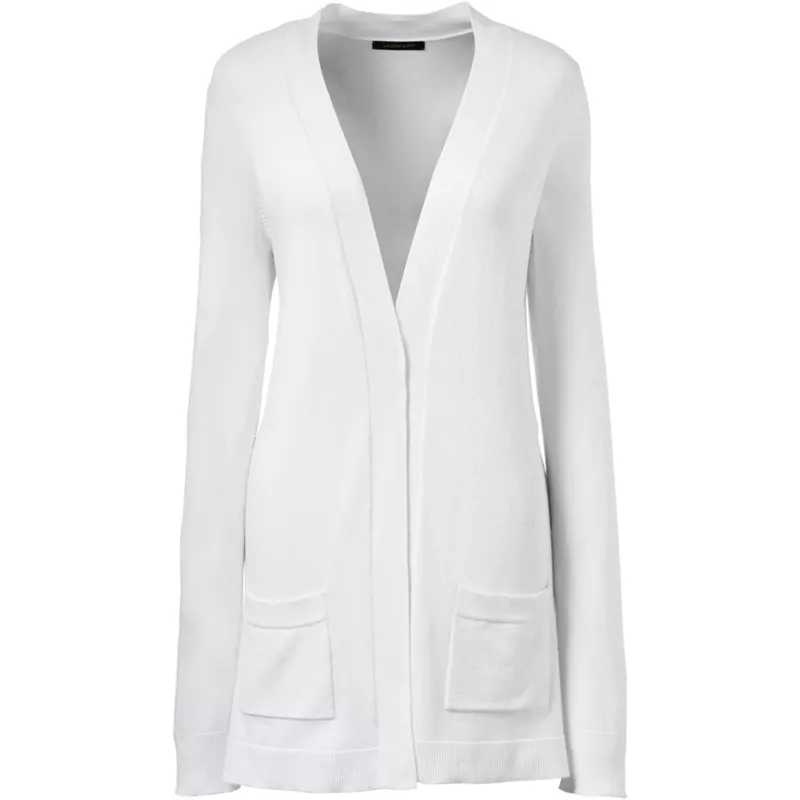 Women's Plus Size Performance Long Open Cardigan, Front