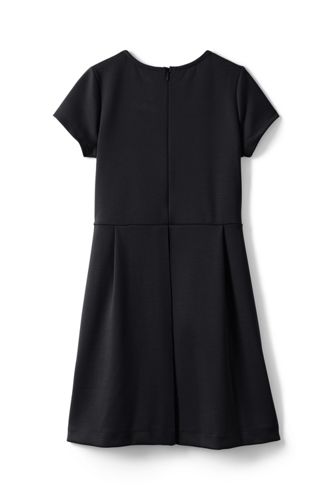 black ponte dress with sleeves