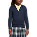 School Uniform Little Girls Cotton Modal Button Front Cardigan Sweater, Front