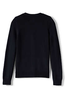 School Uniform Girls Cotton Modal Button Front Cardigan Sweater, Back