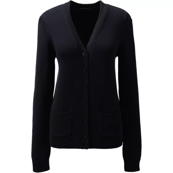 School Uniform Girls Cotton Modal Button Front Cardigan Sweater - primary