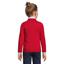 Little Girls Cotton Modal Zip-front Cardigan Sweater, Back