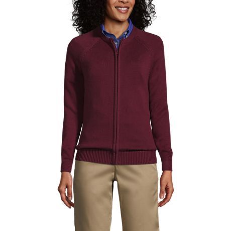 Women's Cotton Full Zip Cardigan Sweater 064 