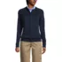 School Uniform Women's Cotton Modal Zip-Front Cardigan Sweater, Front