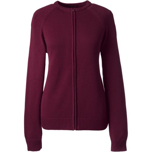 Ladies zip front on sale sweaters