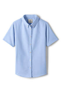 School Uniform Girls Short Sleeve Oxford Dress Shirt, Front