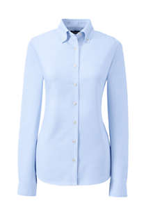 Women's Long Sleeve Oxford Dress Shirt, Front