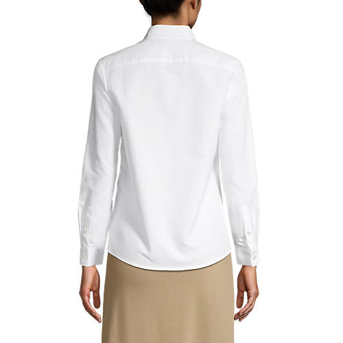 Women's Long Sleeve Oxford Dress Shirt - Secondary