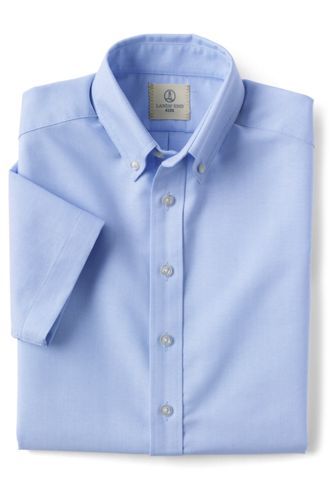 Bienzoe Boys School Uniform Long Sleeve Button Down Oxford Shirt 