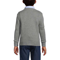 School Uniform Little Boys Boys Cotton Modal Button Front Cardigan Sweater, Back