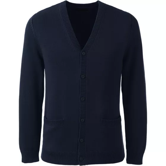 Men's Cotton Modal Button Front Cardigan Sweater - primary