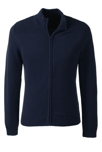 men's zip front cardigan sweater