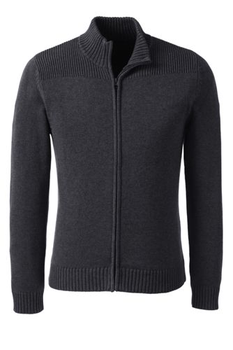 mens black zip up cardigan