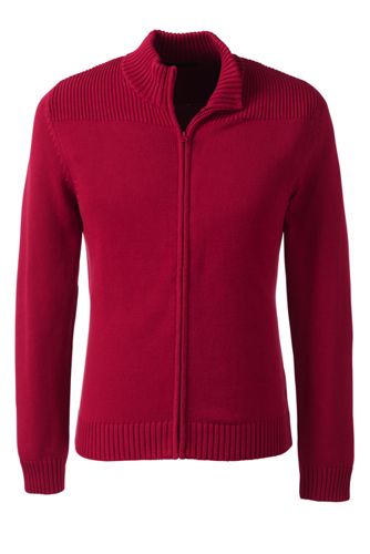 mens red zipper cardigan