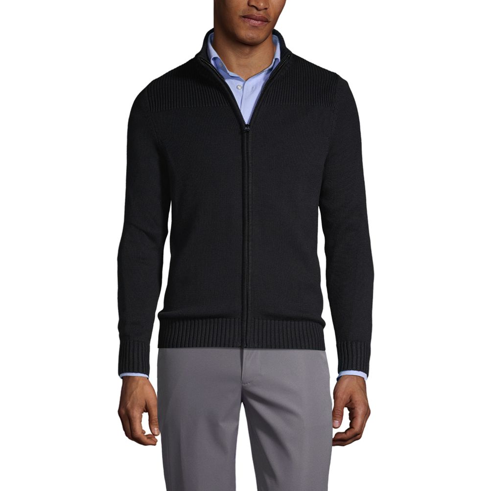 Men's Cotton Modal Zip Front Cardigan Sweater