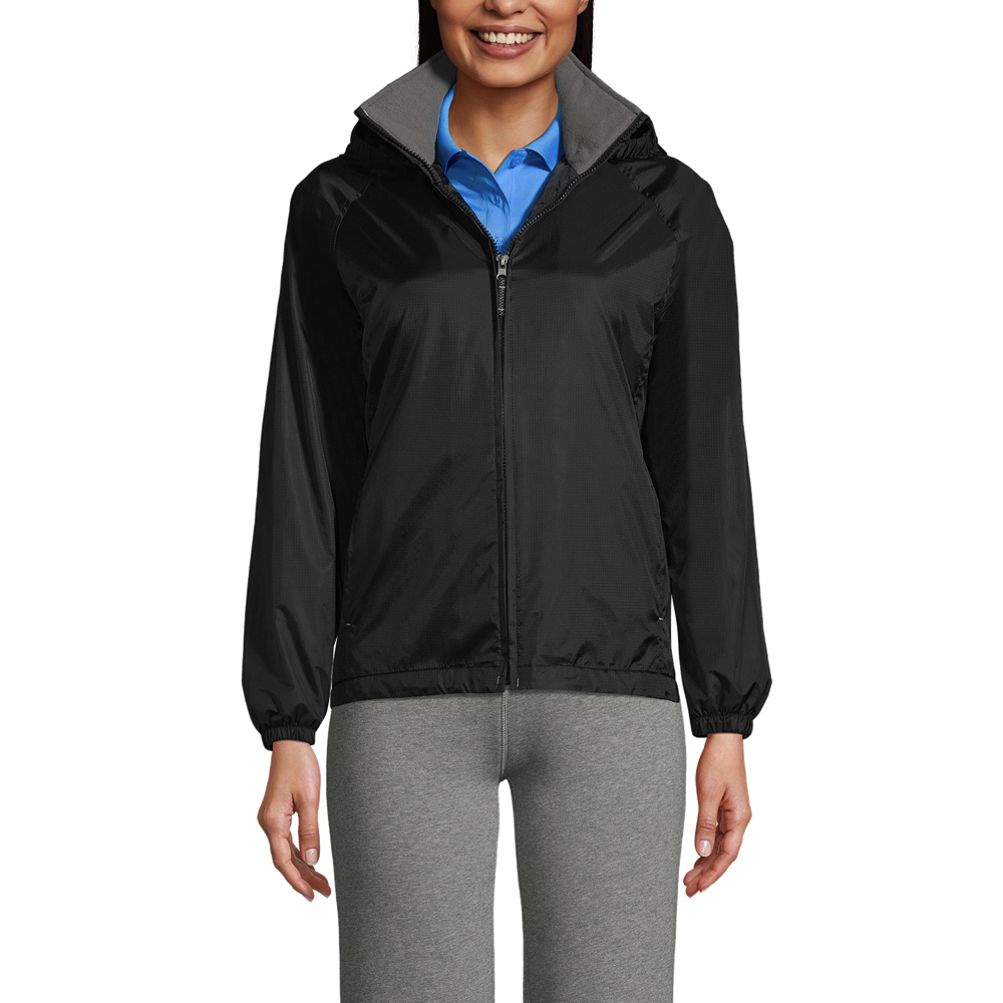 Ladies fleece 2024 lined rain jacket