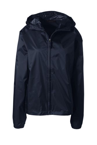 women's packable rain jacket with hood