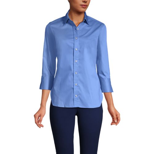 Women's 3/4 Sleeve Flip Cuff Stretch Shirt - image 2
