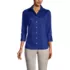 Women's Petite 3/4 Sleeve Flip Cuff Stretch Shirt, Front