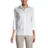 Women's Petite 3/4 Sleeve Flip Cuff Stretch Shirt, Front