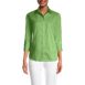 Women's Petite 3/4 Sleeve Flip Cuff Stretch Shirt, Front