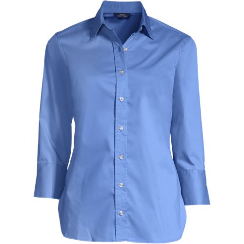 Women's 3/4 Sleeve Flip Cuff Stretch Shirt | Lands' End