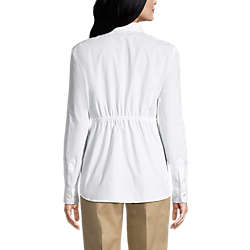 Women's Long Sleeve Maternity Adjustable Stretch Shirt, Back