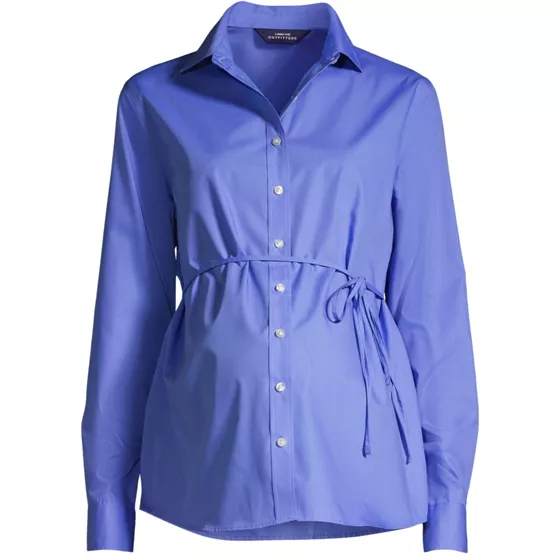 School Uniform Women's Long Sleeve Maternity Adjustable Stretch Shirt - primary