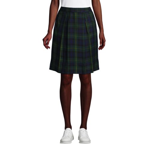 Women's Plaid Pleated Skort Top of Knee